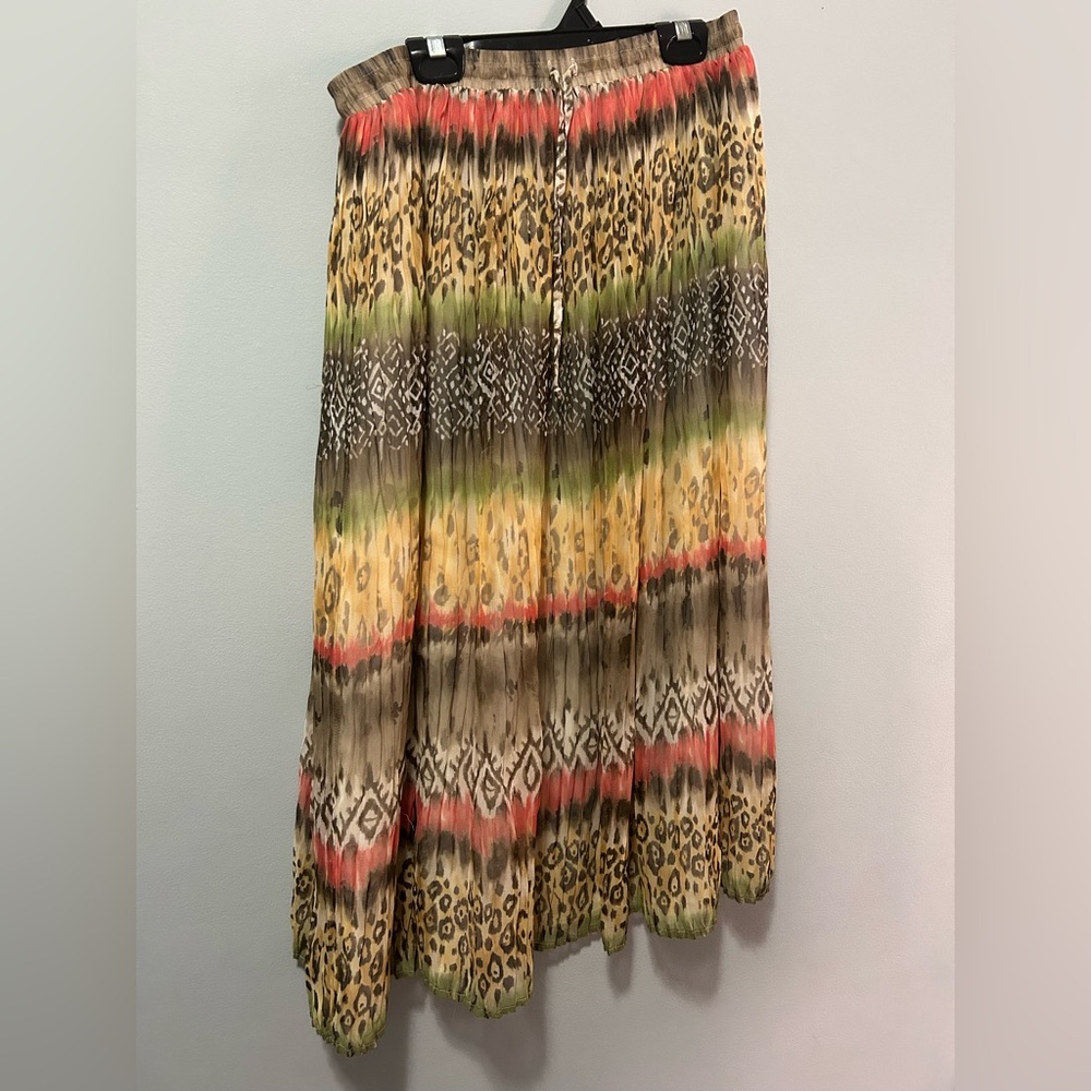 Alfred Dunner Multicolor Patterned Maxi Skirt